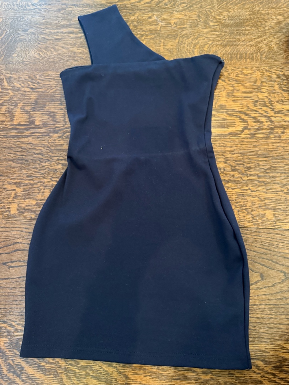 One-Shoulder Navy Bodycon Dress